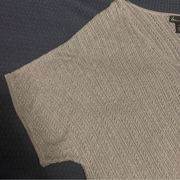 Lane Bryant Silver Grey 18 / 20 Vneck Dolman sleeve sweater top shirt blouse - Picture 4 of 7